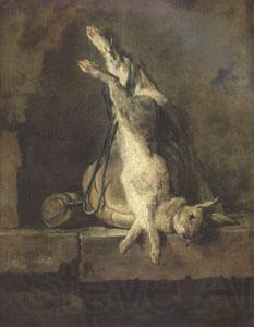 Jean Baptiste Simeon Chardin Dead Rabbit with Hunting Gear (mk05) Spain oil painting art
